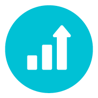 teal circle icon with arrow inside